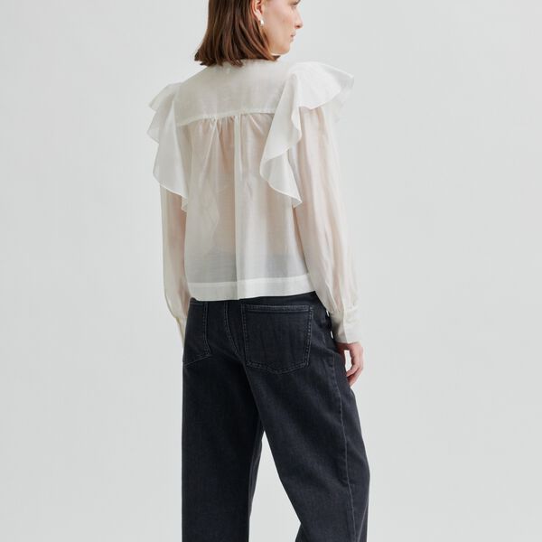 Dream Ruffle Blouse, jet stream, Second Female