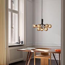 Apiales 9 Pendant, satin black/optic smoked, Nuura