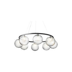 Miira 8 Circular Pendant, rock grey/optic clear, Nuura