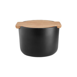 Nordic Kitchen saltkar med lock, svart/ek, Eva Solo