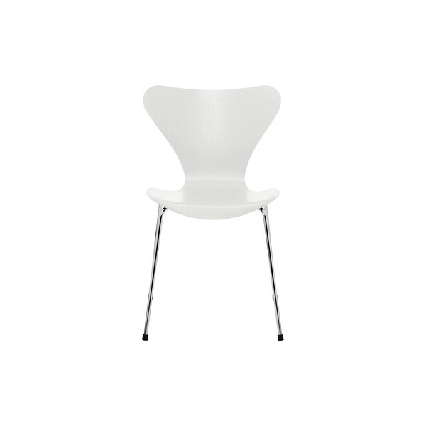 Series 7&trade; 3107 Stol, F&auml;rgad ask, vit, Fritz Hansen