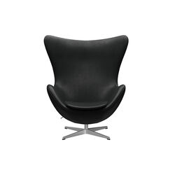 Ägget™ 3316 Loungestol, Grace black/satin brushed aluminium, Fritz Hansen