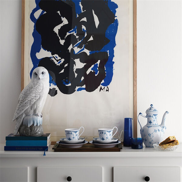 Blue Fluted Fluted Half Lace Kaffekanna med lock, Royal Copenhagen