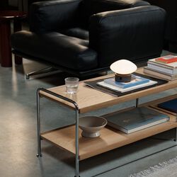 Alima NDS4 | Chrome/Oak | Shelving System, &Tradition