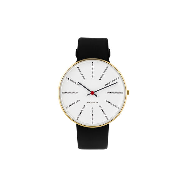 Bankers armbandsur, white/gold/black, Arne Jacobsen Watches
