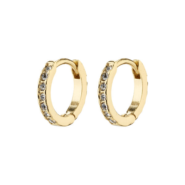EBNA mini crystal huggie hoops, gold-plated, Pilgrim