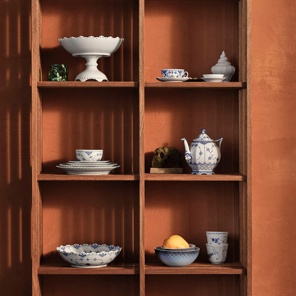 Blue Fluted Half Lace skål 35 cl, Royal Copenhagen