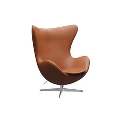 Ägget™ 3316 Loungestol, Grace walnut/satin brushed aluminium Ägget™ 3316 Loungestol, Grace walnut/satin brushed aluminium, Fritz Hansen
