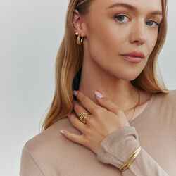 Cleo round earrings, silver plated, Pure by Nat