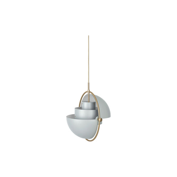 Multi-Lite Pendant, sea grey semi matt/brass, GUBI
