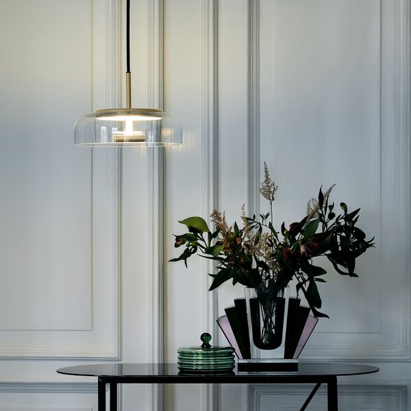 Blossi 1 Pendant, nordic gold/clear, Nuura