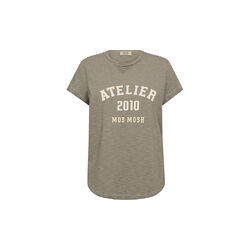 MMCamp O-SS Stripe Tee, burnt olive, MOS MOSH