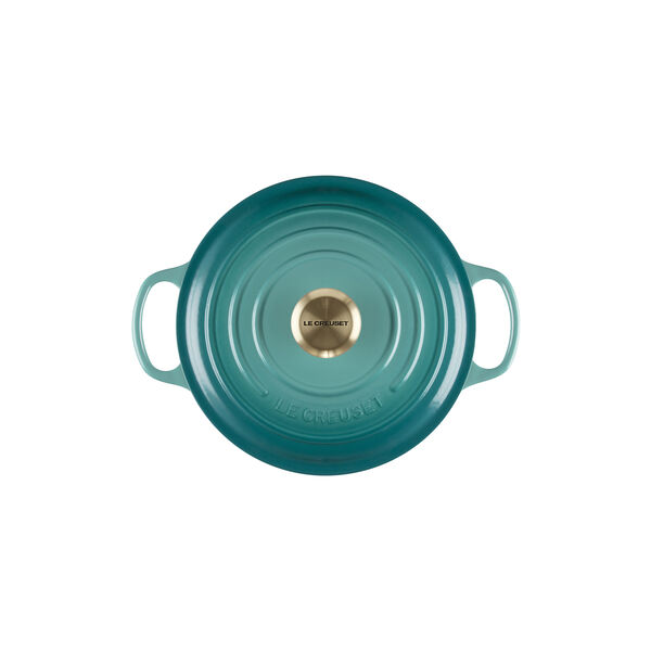 Signature gjutj&auml;rn rund gryta &Oslash; 24 cm, bleu riviera, Le Creuset