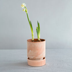 Hoff GLAZED fat, quartz rose, Bergs Potter