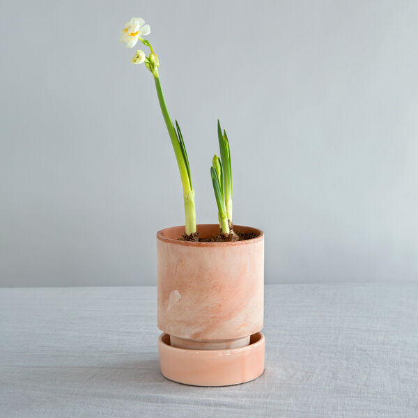 Hoff GLAZED fat, quartz rose, Bergs Potter