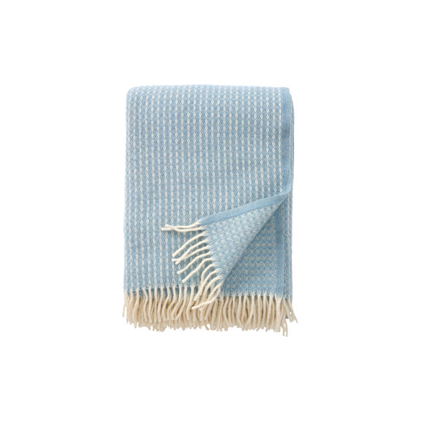 Luna pläd, ocean blue, Klippan Yllefabrik