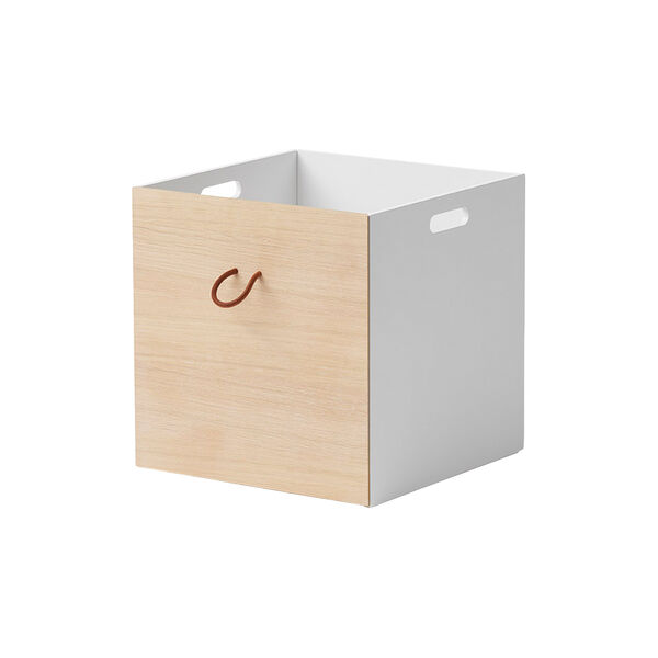 3 Wood Boxes, white/oak 3 Wood Boxes, white/oak, Oliver Furniture