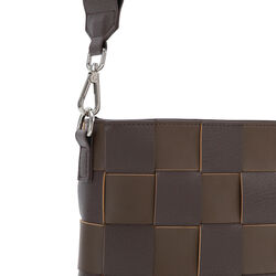 Braided Squared Cross-Body, chocolate brown, Ilse Jacobsen Hornbæk