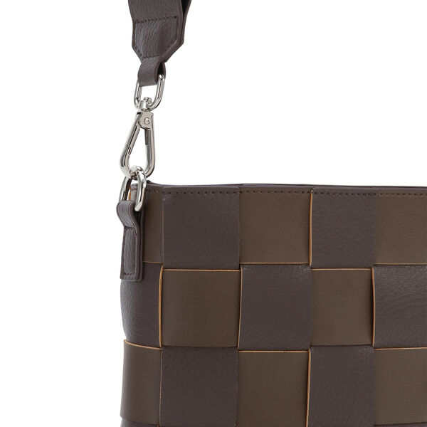 Braided Squared Cross-Body, chocolate brown, Ilse Jacobsen Hornbæk
