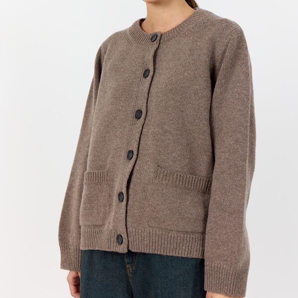 LR-PERLE 9 Cardigan, walnut melange, Leveté Room