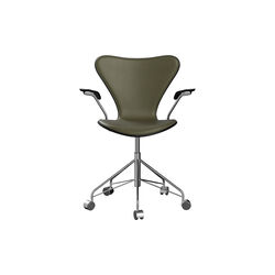 Series 7&trade; 3217 Front Upholstered Office Chair, Essential moss green, Fritz Hansen