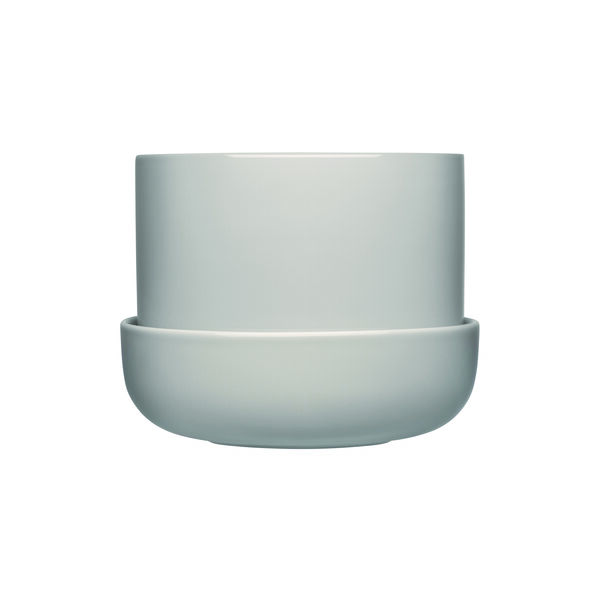 Nappula blomkruka med underfat liten, pale grey, Iittala