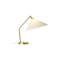 Gräshoppa Table Lamp, brass/canvas, GUBI