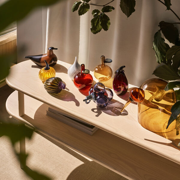 Aubergine glasfigur, lila, Iittala