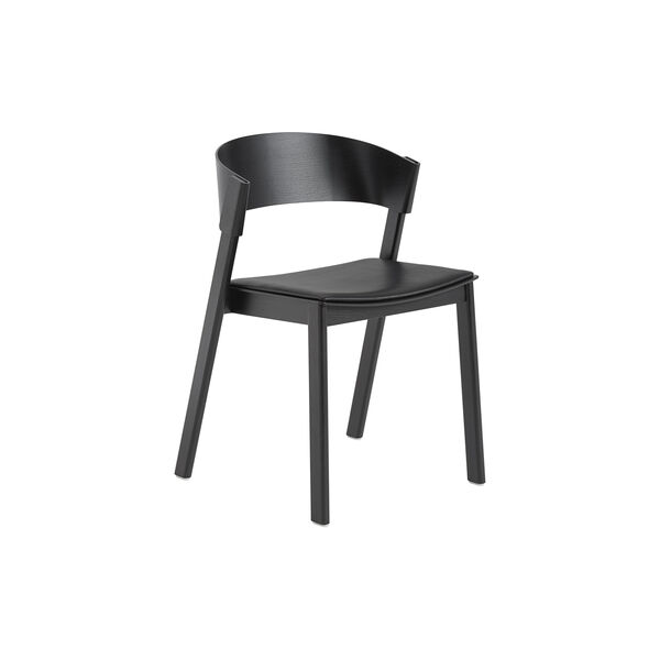 Cover Side Chair, refine leather black/black, Muuto