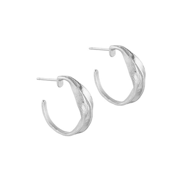 Cleo round earrings, silver plated, Pure by Nat