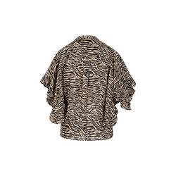 Top with ruffle sleeves in zebra print, zebra print, Coster Copenhagen