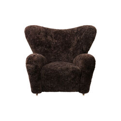 The Tired Man Lounge Chair & Ottoman, dark stained oak/espresso, Audo Copenhagen