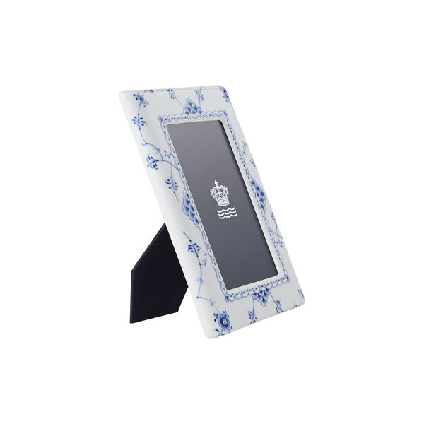 Blue Fluted Half Lace Photo Frame, Royal Copenhagen
