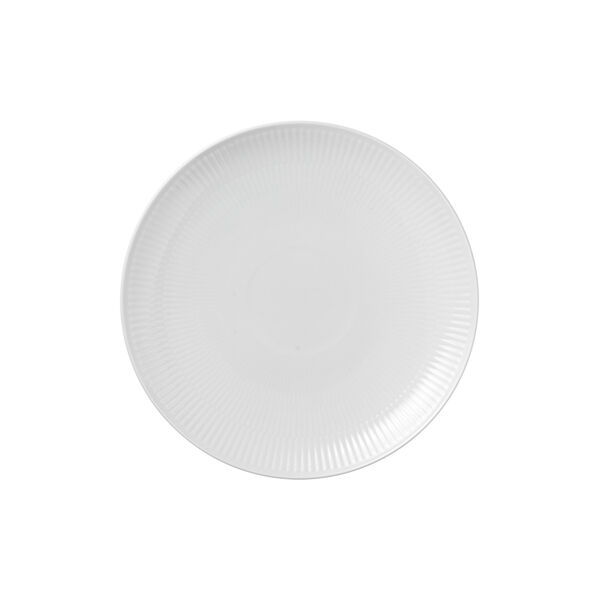 White Fluted coupe tallrik, 23 cm White Fluted coupe tallrik, 23 cm, Royal Copenhagen