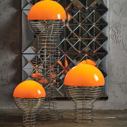 Wire Floor Lamp, orange, Verpan