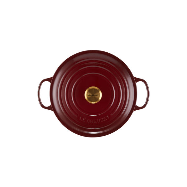 Signature rund gryta Ø 28 cm, garnet, Le Creuset