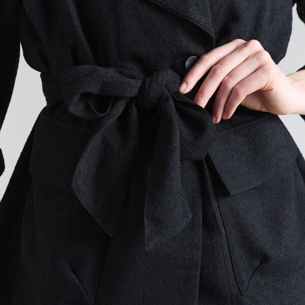 Bouclino Jacka med bälte, black, BITTE KAI RAND