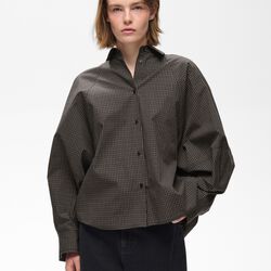MillesIW Loose Shirt, black graphic check, InWear