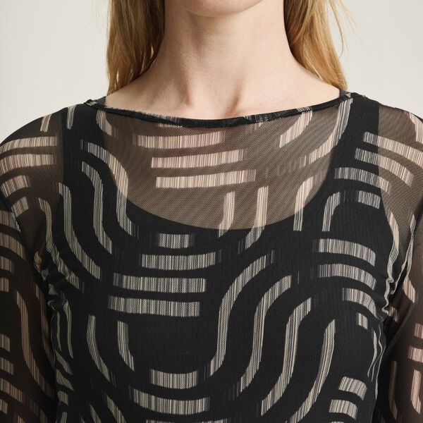 Wavy fukashi mesh t-shirt, wavy, BITTE KAI RAND