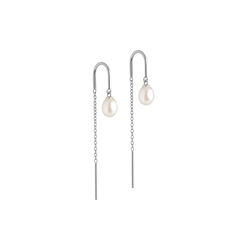 Eleanor Earring, silver/pearl, ENAMEL Copenhagen