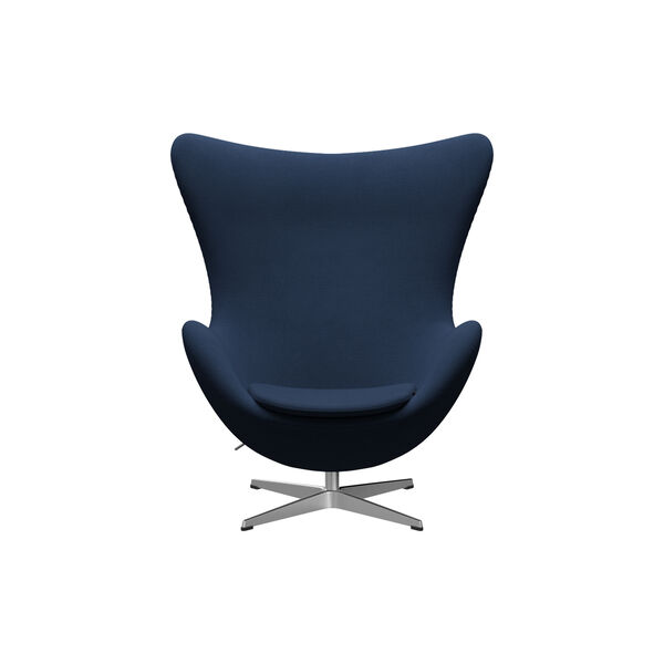 Egg&trade; 3316 Lounge Chair, Christianshavn 1154 blue/satin brushed aluminium, Fritz Hansen