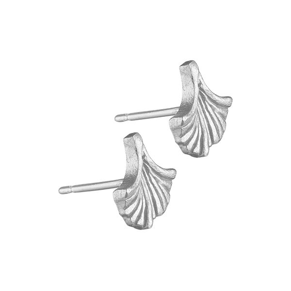 Örhängen med blad, silver, Pure by Nat