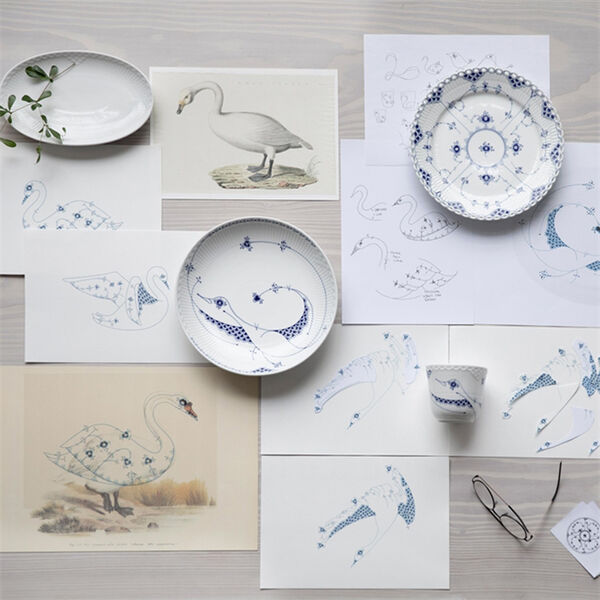 Blue Fluted Full Lace tallrik Ø 25 cm, Royal Copenhagen