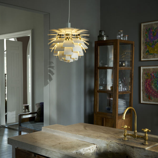 PH Artichoke, dusty green/brass metallised, Louis Poulsen