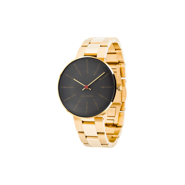 Bankers armbandsur, grey/gold, Arne Jacobsen Watches