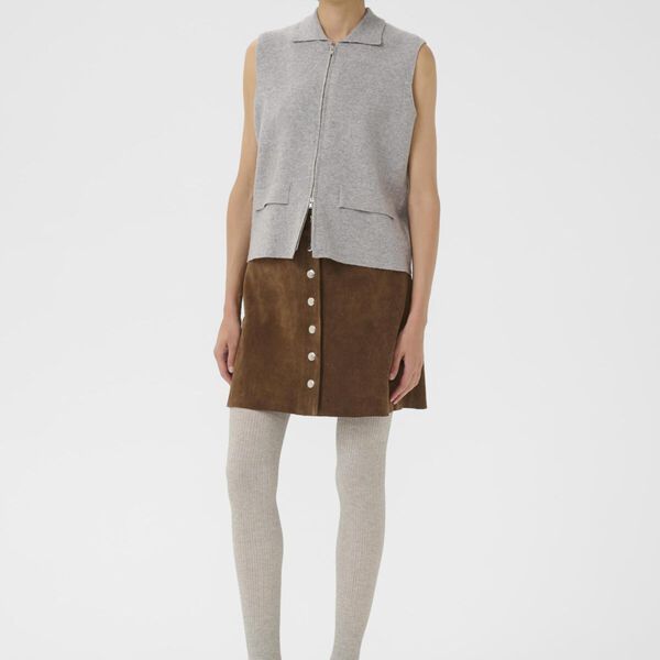 KBEbba Suede Skirt, partridge, Karen by Simonsen