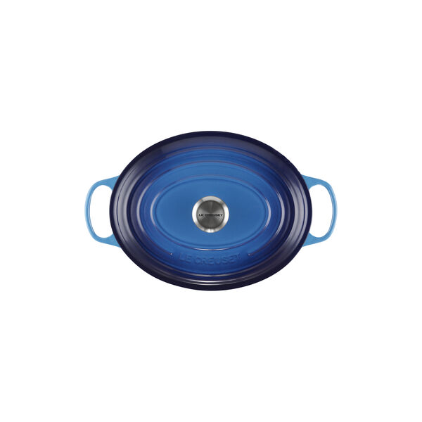 Signature gjutj&auml;rn oval gryta &Oslash; 31 cm, azure, Le Creuset
