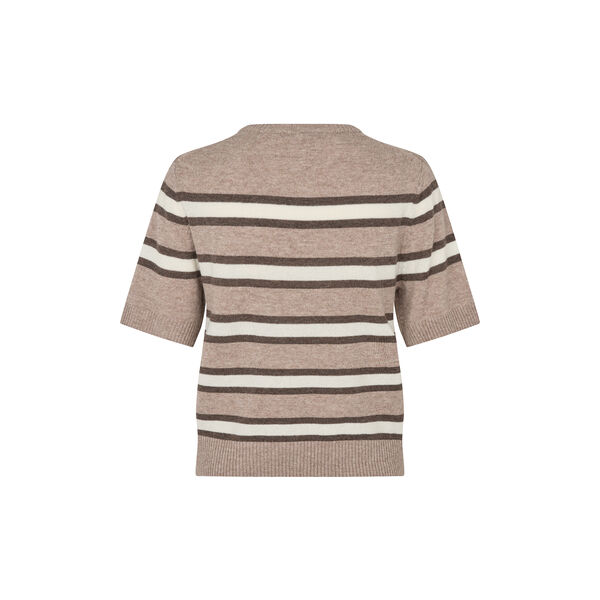 Vilna Knit SS O-Neck, light beige melange, Second Female