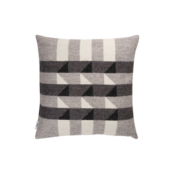 KVAM Cushion, greyscale, Røros Tweed