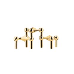 STOFF Nagel ljusstake 3 st, brass, STOFF Nagel